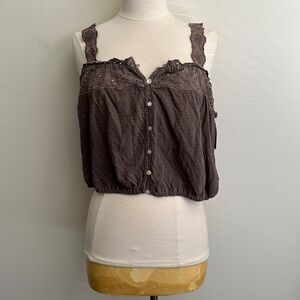 NWT Lucky Brand convertible crop top